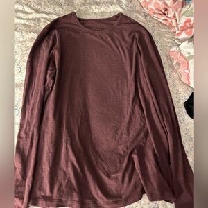 Lululemon | long sleeve maroon tee, size 12